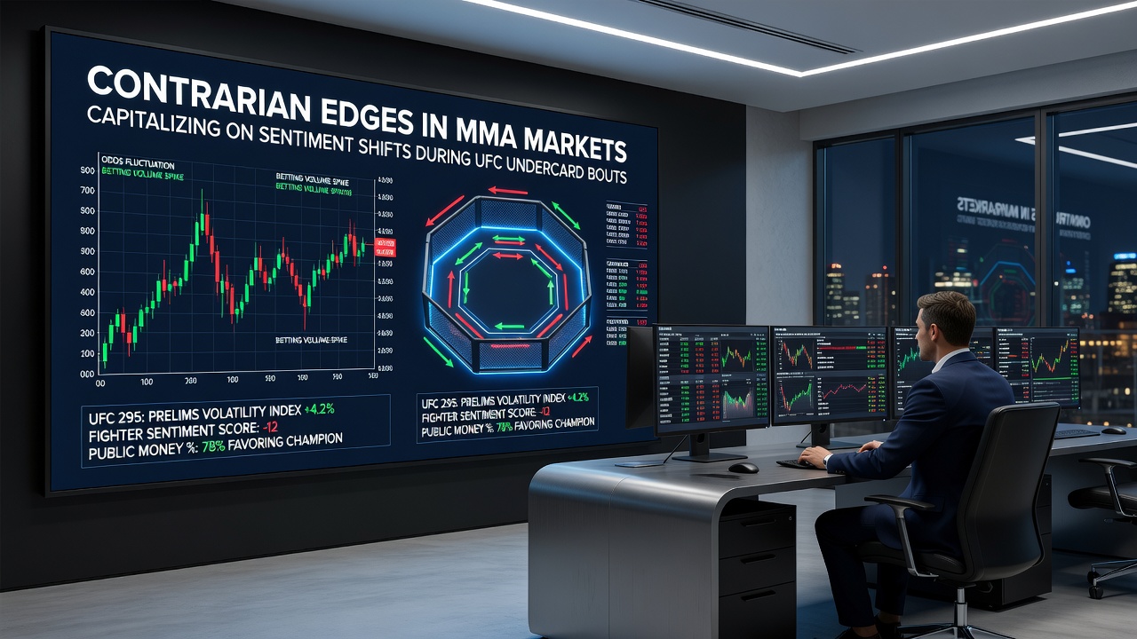Live odds display showing shifts in MMA undercard betting markets