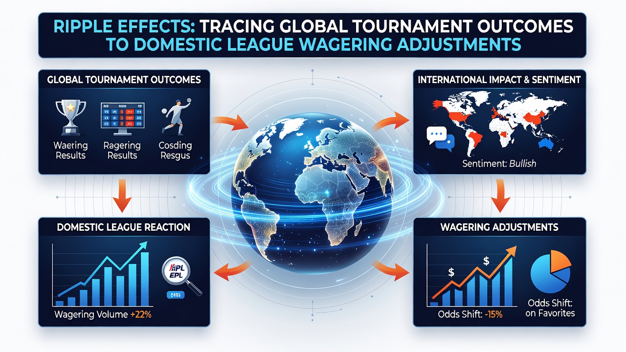 Betting market adjustment graphs showing domestic league odds shifts after international tournaments